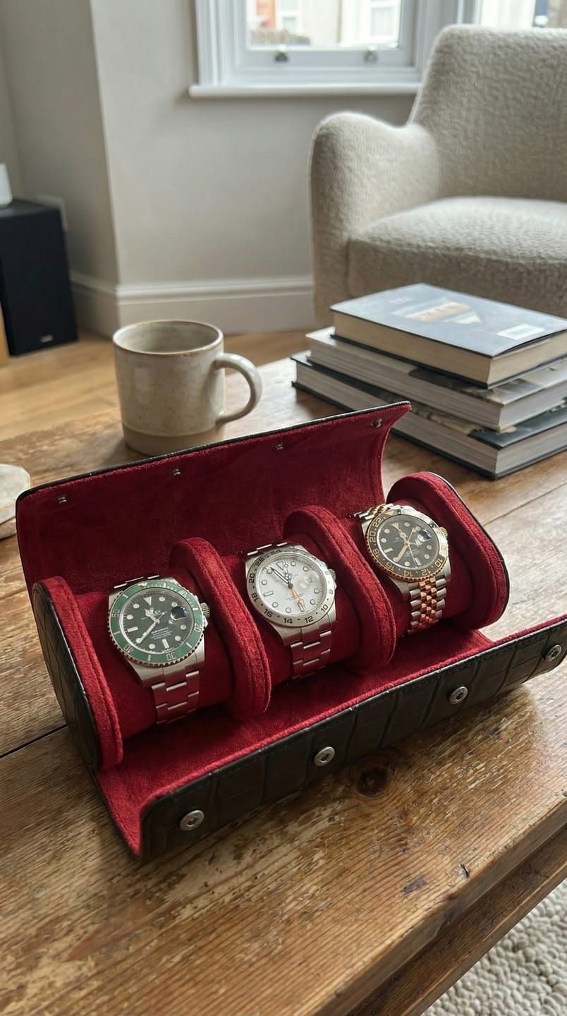 Customer photo review of Rotary & Crown Crocodile Watch Roll