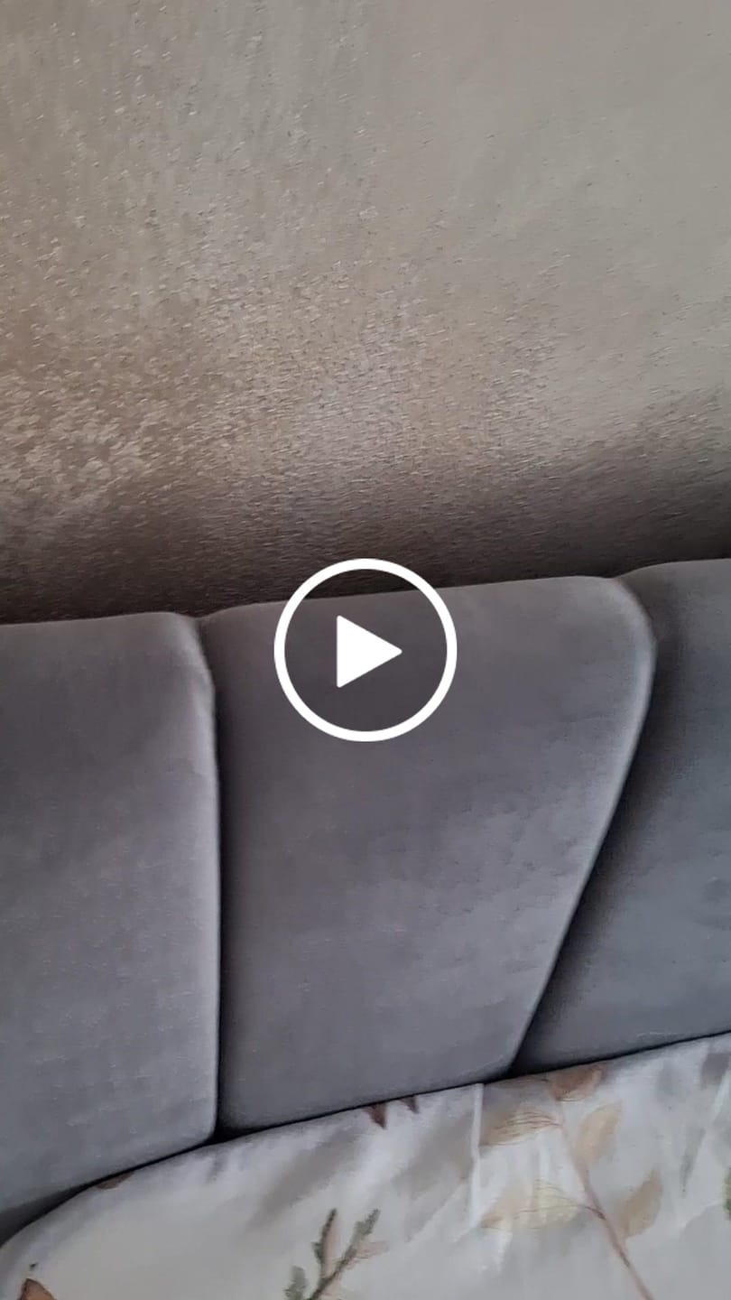 Customer video review of Pat MONTREAL 120x200, stofa catifelata gri - Tap.192 cu somiera si spatiu depozitare