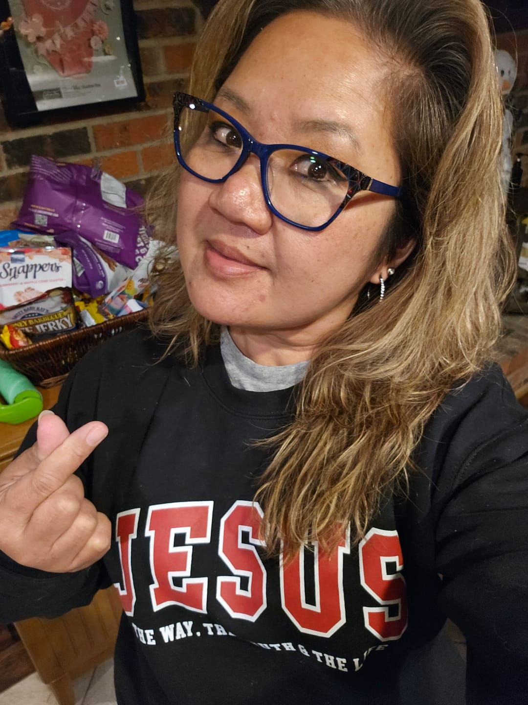 Customer photo review of The Way. The Truth. The Life. Sweatshirt