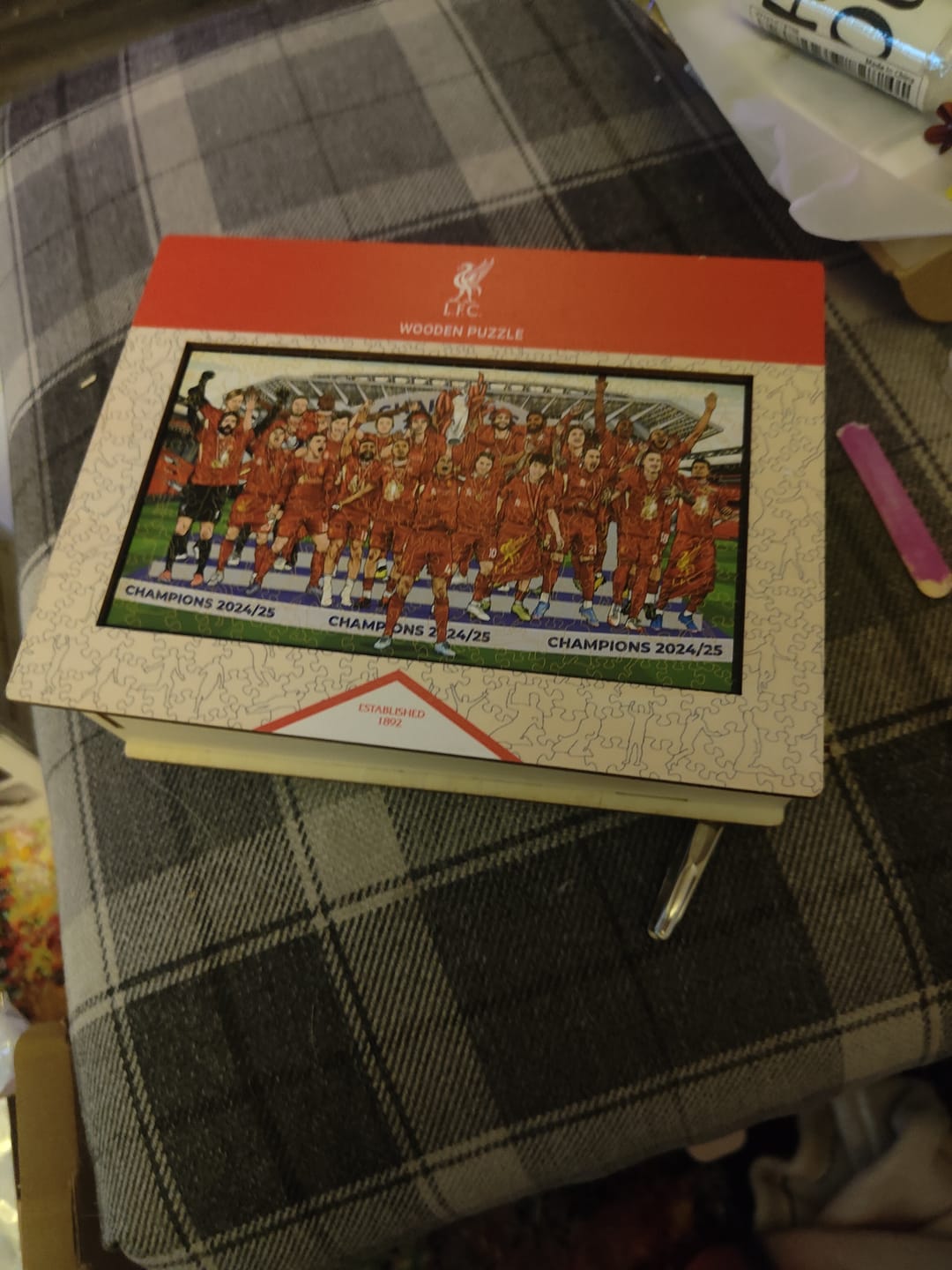 Customer photo review of Liverpool FC® Premier League Champions 24/25 - Wooden Puzzle