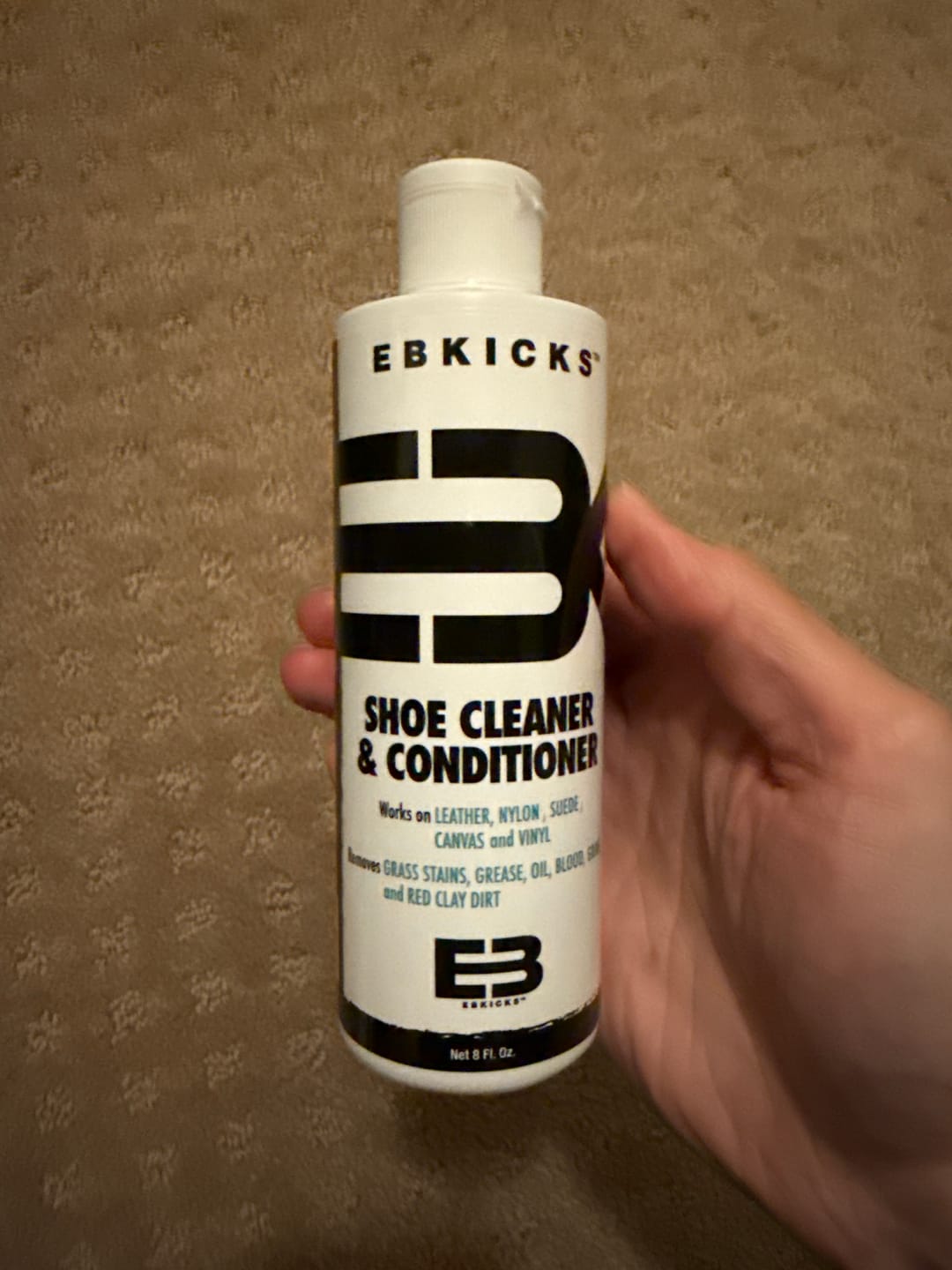 Customer photo review of 16 OZ  Shoe Cleaning Solution
