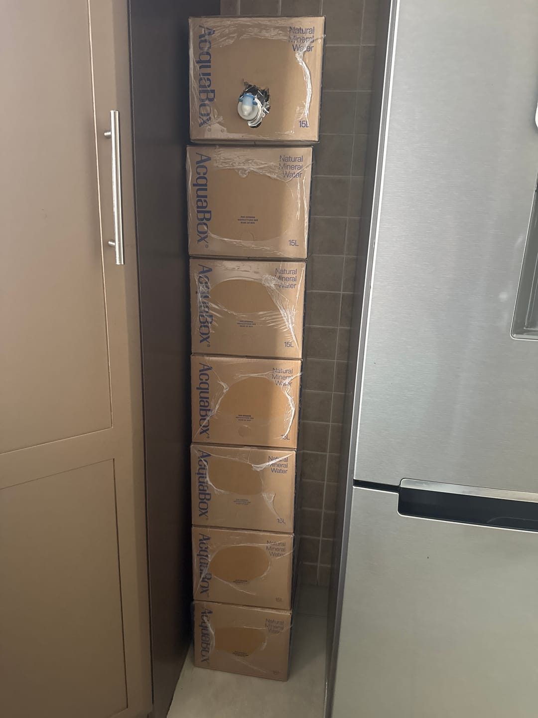 Customer photo review of AcquaBox 15L Mineral Water Bag-in-Box with Tap By Mountain Falls