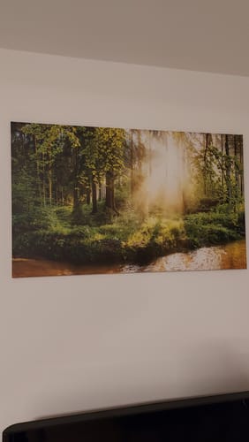 Customer photo review of Leinwandbild | Herbstlicher Wald | Querformat