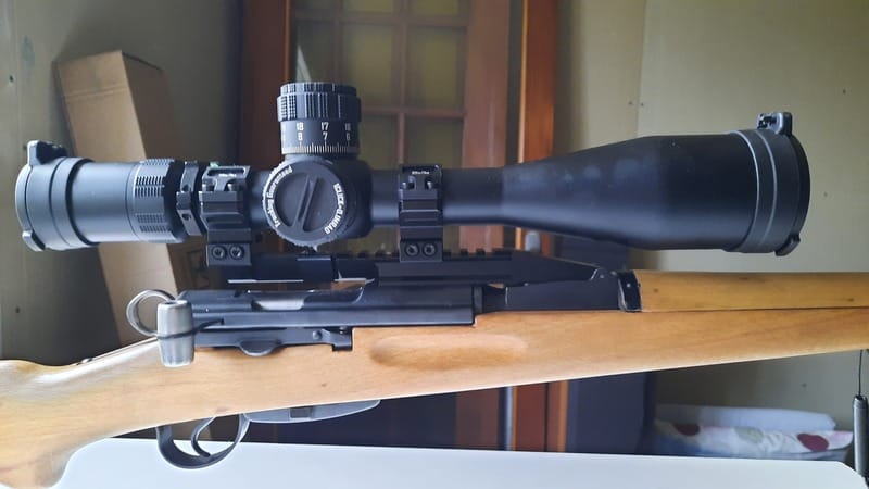 Customer photo review of Swiss K31 NDT (No Drill-Tap) Scope Mount Picatinny Rail with adjustable shell deflector
