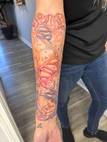 Customer photo review of Painless Tattoo Numbing Cream