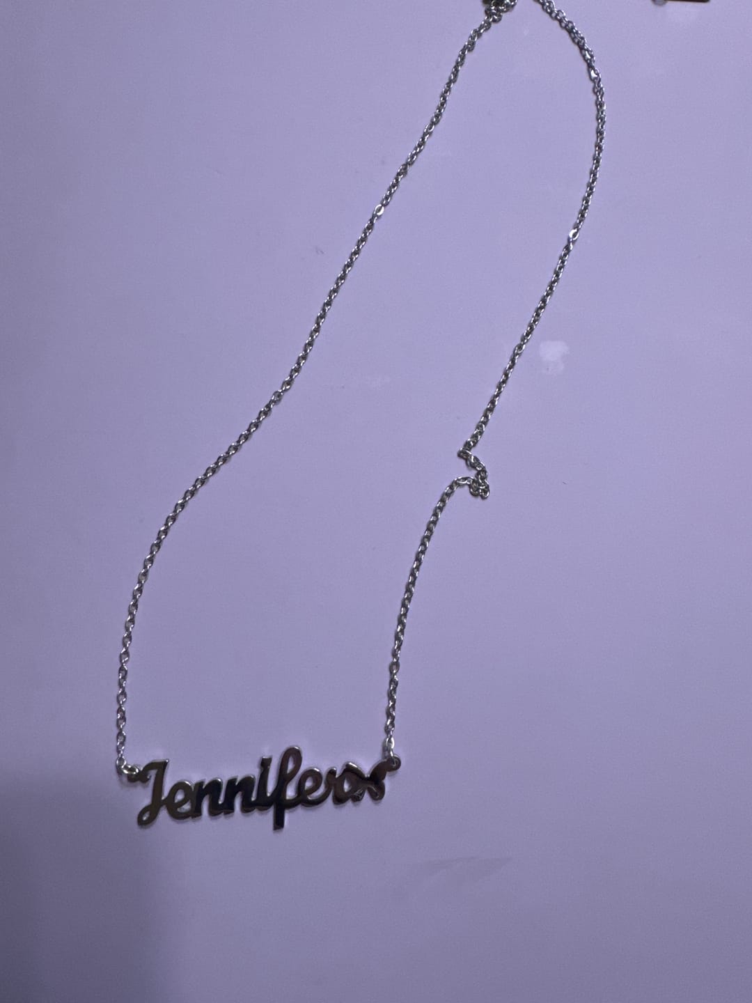 Customer photo review of Butterfly Name Necklace