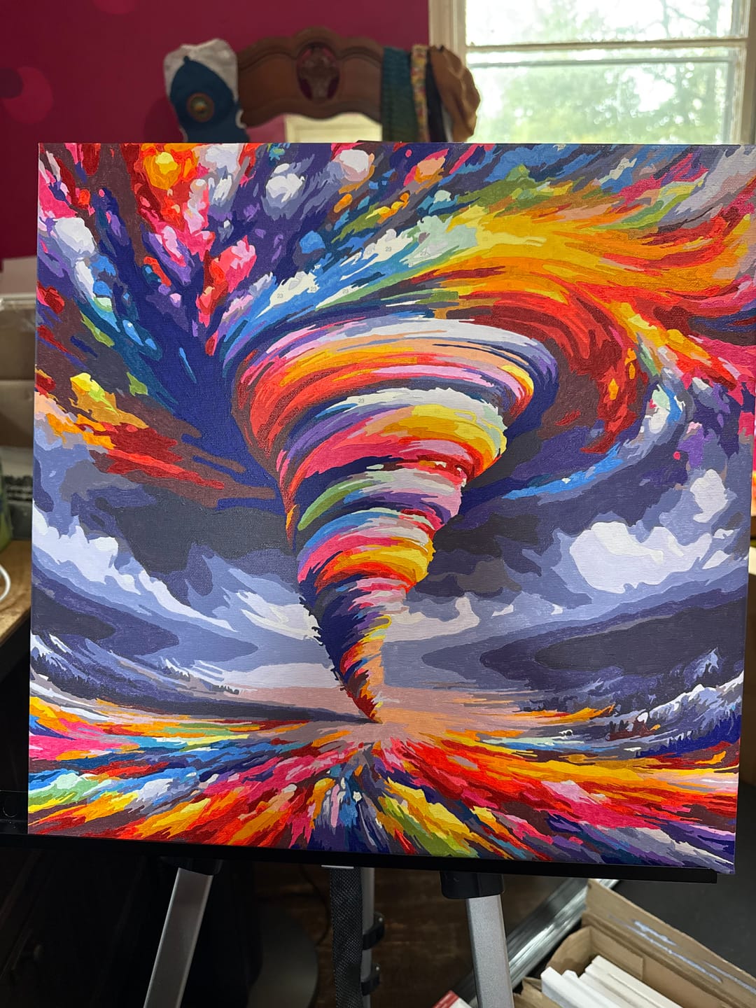 Customer photo review of Paint by Numbers - color swirls of passion