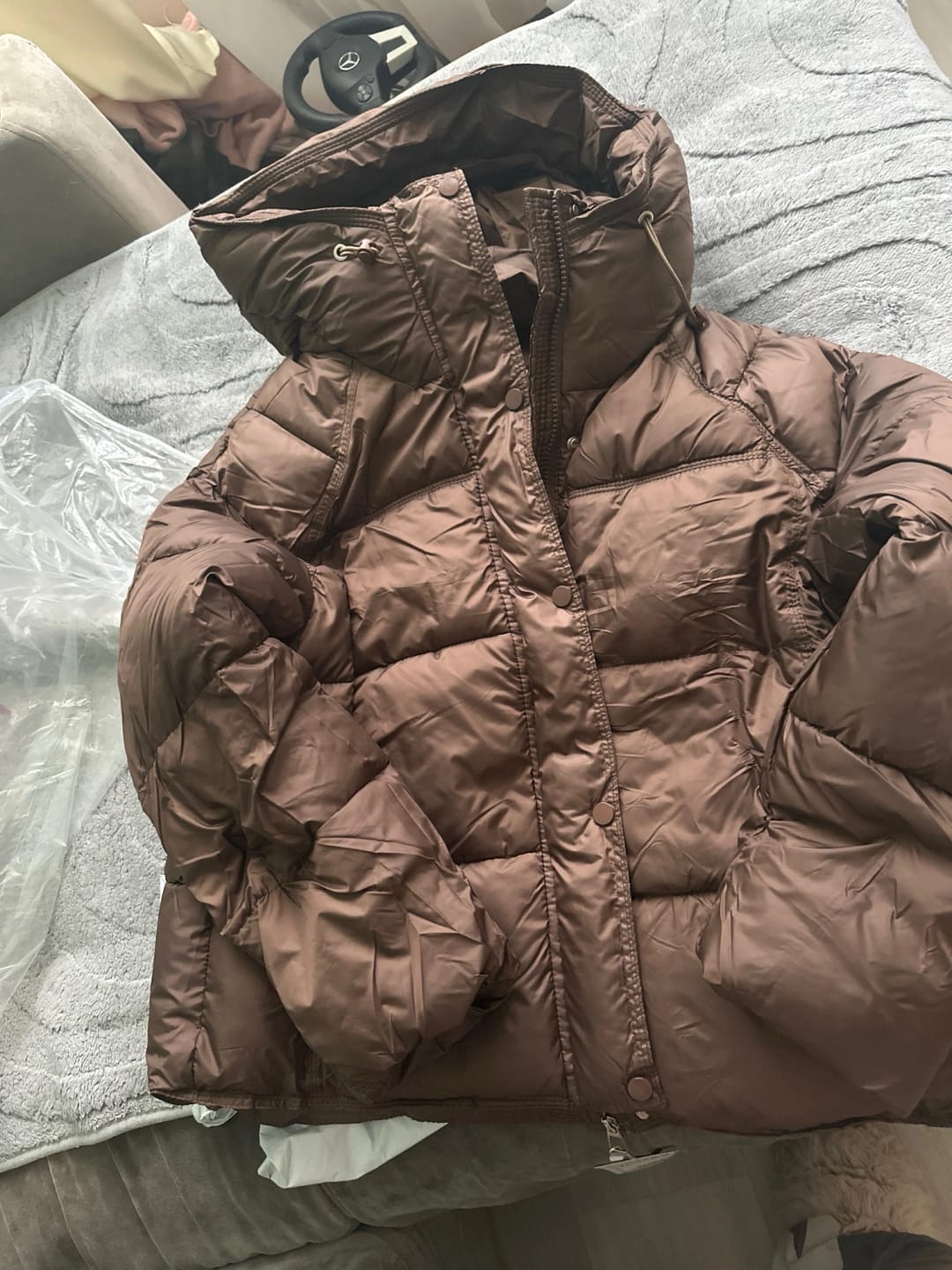 Customer photo review of Alina Hooded Puffer Jacket