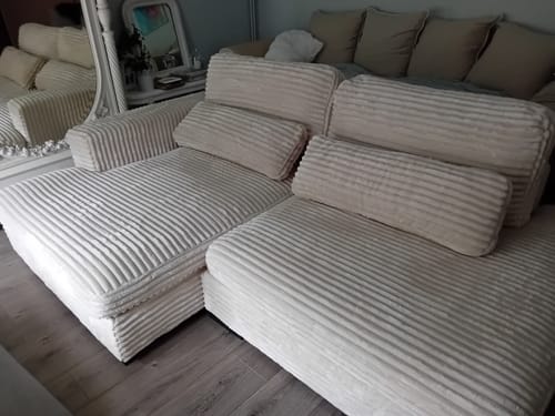 Customer photo review of Canapé d'angle convertible grande méridienne MONTPARNASSE