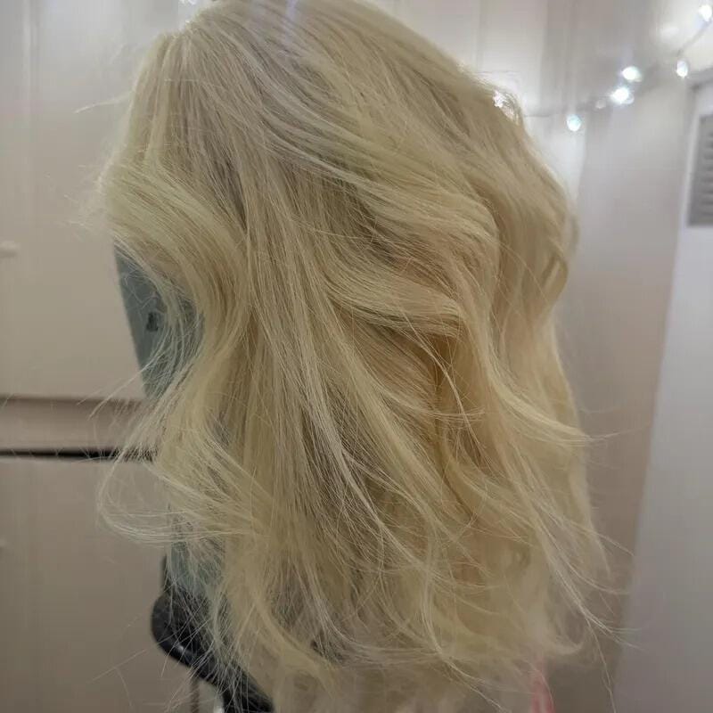 Customer photo review of PU Thin Skin Base 5x6.7" Human Hair System For Women Hair Loss, 6-18"