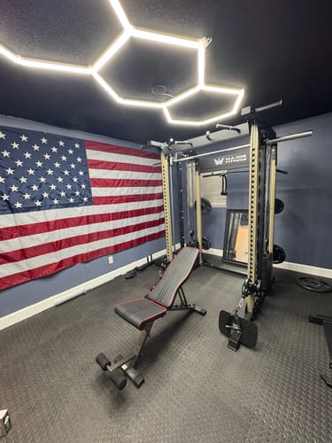 Customer photo review of Major Fitness B52 All-In-One Home Gym Smith Machine