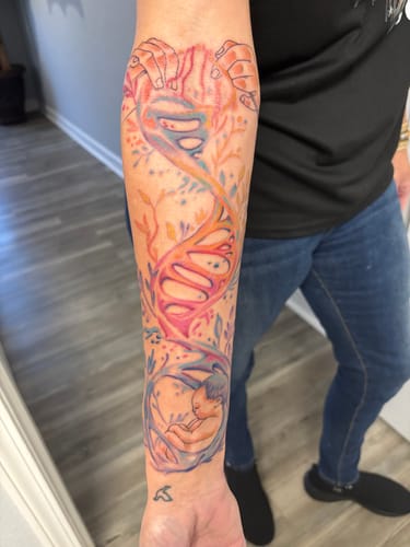 Customer photo review of Painless Tattoo Numbing Spray