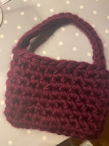 Customer photo review of CROCHET KIT GLOWY BAG