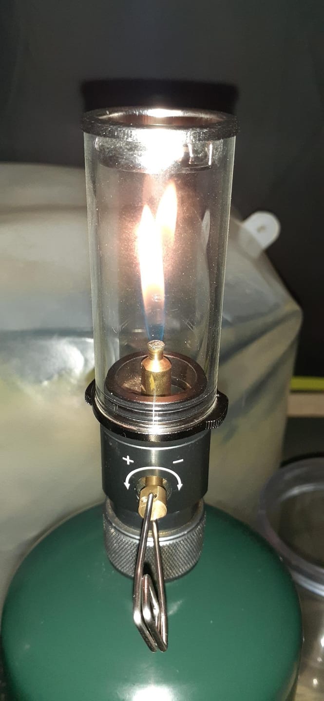 Customer photo review of Dreamlike Fuel-Powered Camping Lantern | Compact Outdoor Tent Light, Durable & Energy-Efficient, Battery-Free for Hiking & Adventures