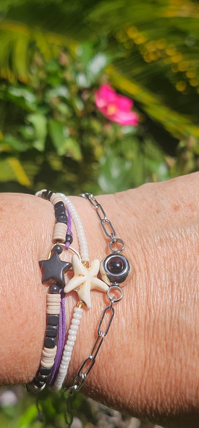 Customer photo review of Pulsera con cadena tipo clip personalizada con foto
