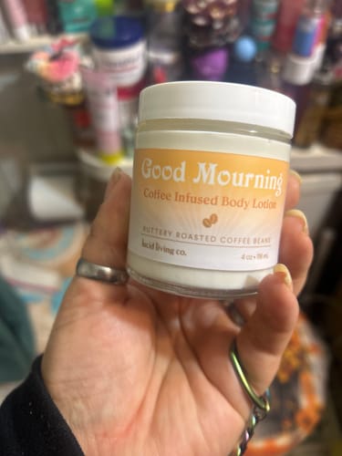 Customer photo review of Good Mourning Coffee Infused Body Lotion