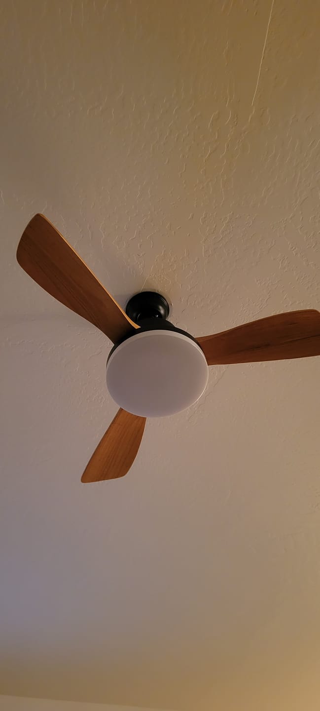 Customer photo review of WOMO Scandi Reversible Ceiling Fan with Light-WM5002