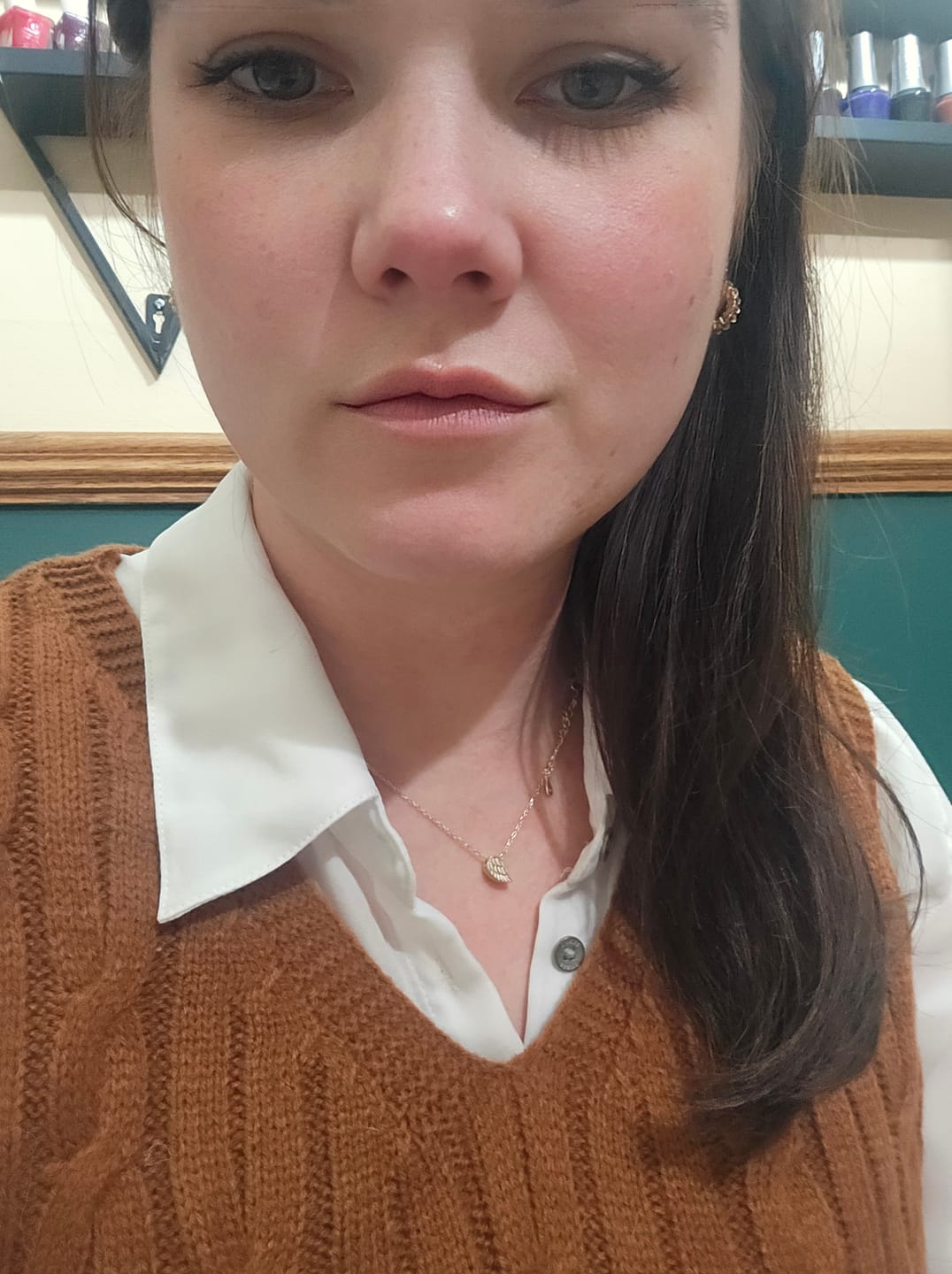 Customer photo review of Always Near Angel Wing Necklace