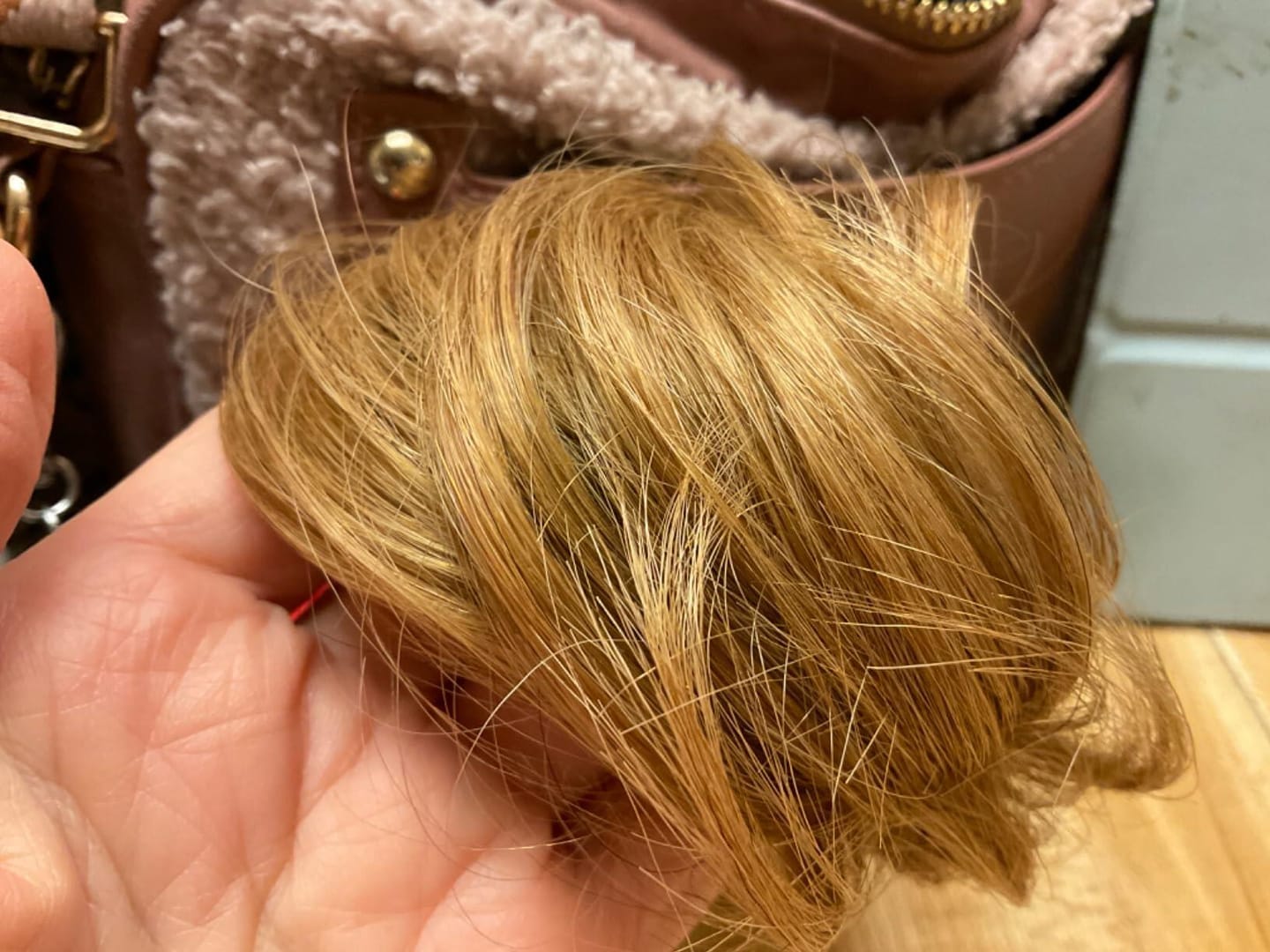 Customer photo review of Chignon Bun Human Hair Extension Natural Straight 7 Colors