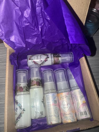 Customer photo review of Kit 6 Perfumes Para Cabello Travel Size