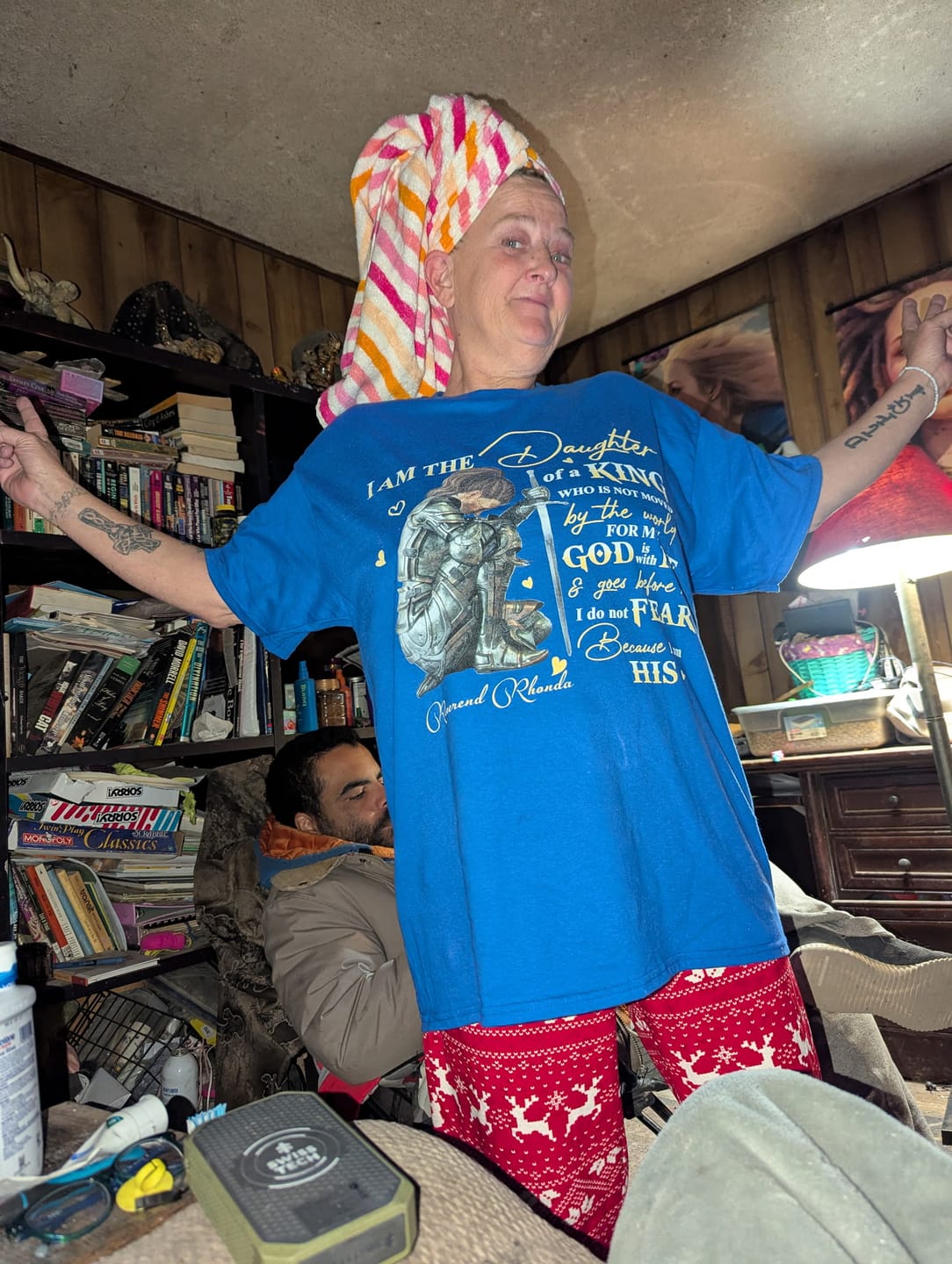 Customer photo review of Personalized God Woman Warrior, I Am The Daughter Of The King, Do Not Fear Because I Am His T-Shirt