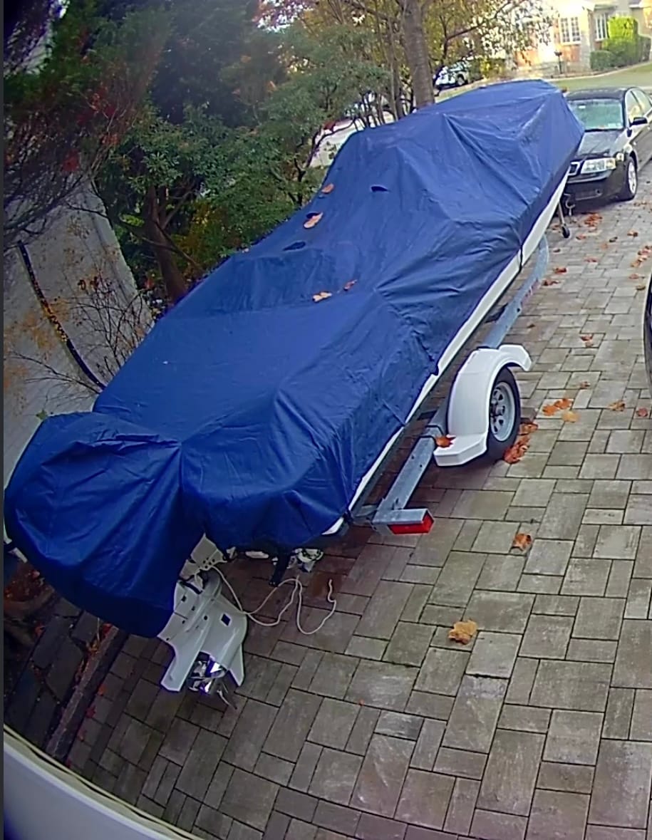 Customer photo review of Boston Whaler Classic 17' Custom-Fit Boat Cover (1963-1999)