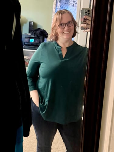 Customer photo review of Lizzy Top With Tiered Bell Sleeves (8 Colors)