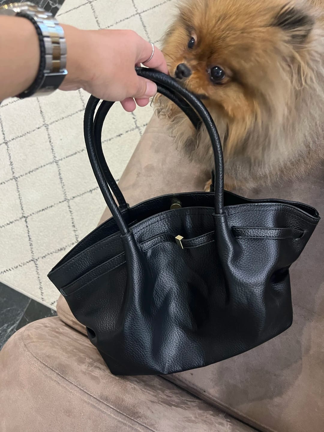 Customer photo review of Sandy Shoulder Tote Bag