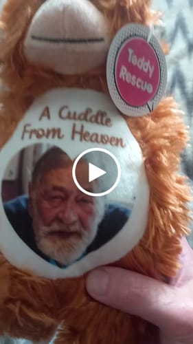 Customer video review of A Cuddle from Heaven Personalised Photo Teddy Bear