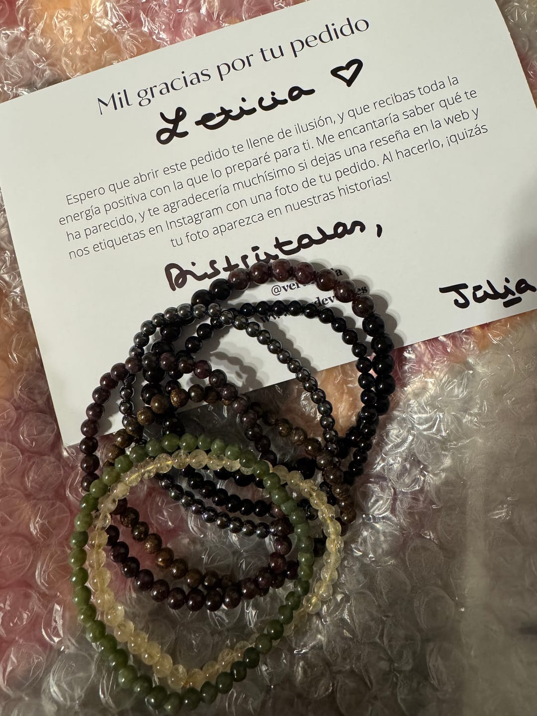 Customer photo review of Pulsera Hematite | 4mm | Fuerza de voluntad