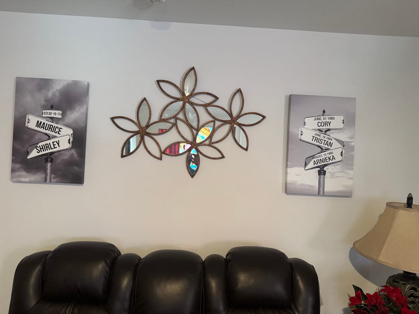 Customer photo review of Personalized Canvas Vintage Street Sign For Couples