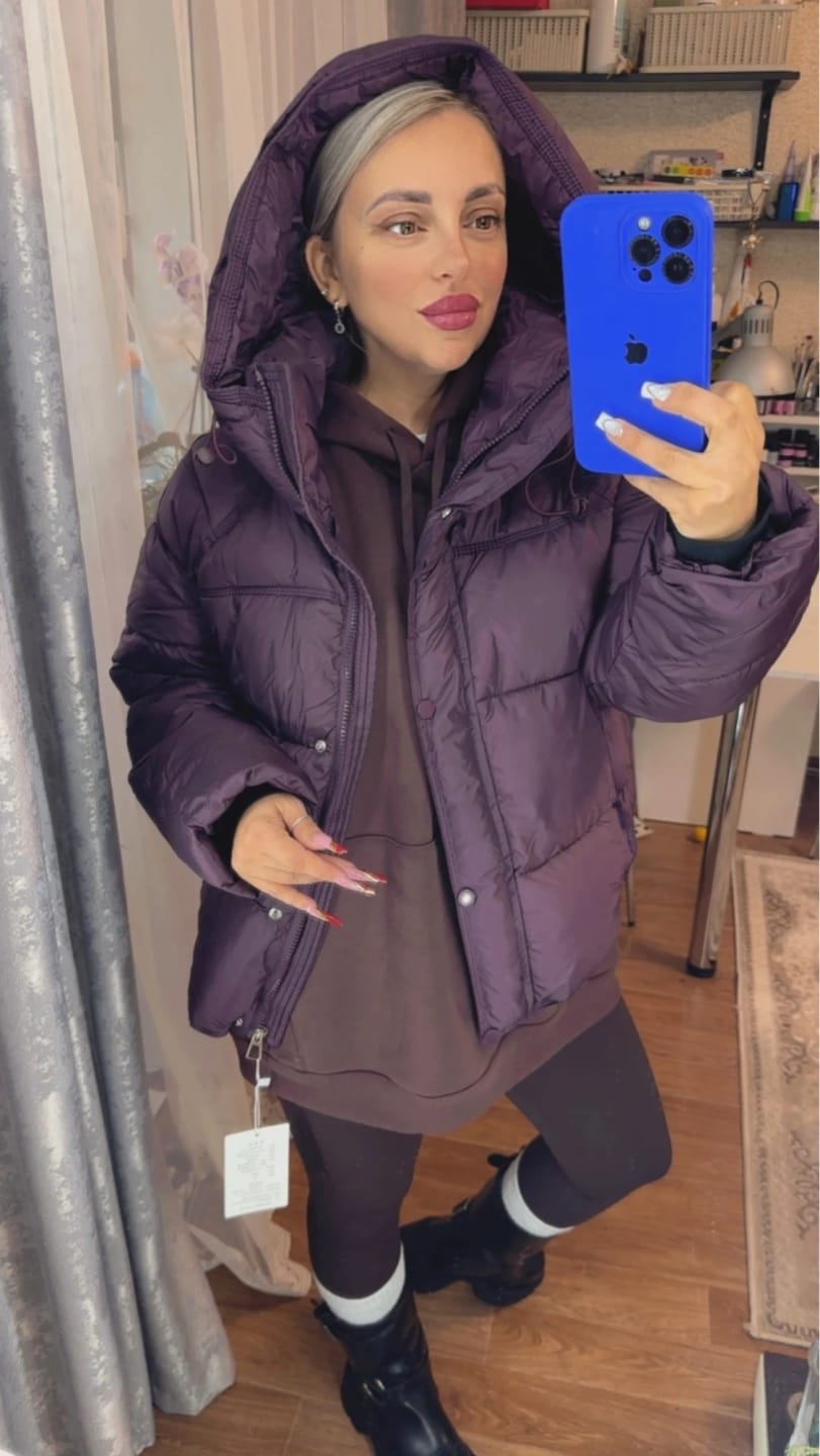 Customer photo review of Alina Hooded Puffer Jacket