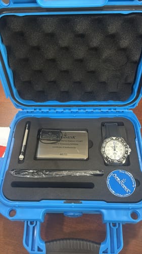 Customer photo review of Oceaneva 6000m GMT FULL LUME dial Deep Marine Explorer VI Grade 5 Titanium Automatic Watch