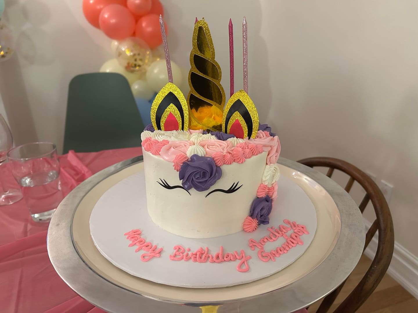Customer photo review of Unicorn Cake