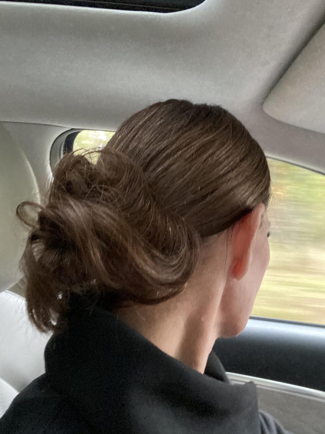 Customer photo review of Chignon Bun Human Hair Extension Natural Straight 7 Colors
