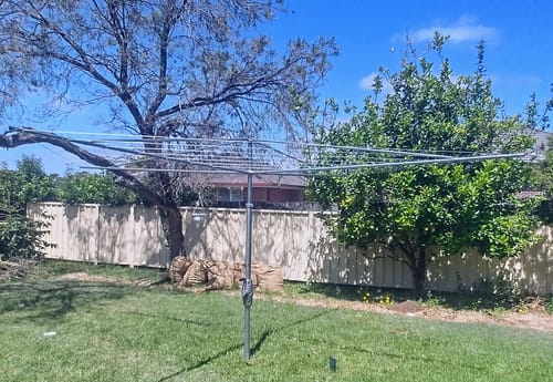 Customer photo review of Austral Super 5 Heavy Duty Rotary Fixed Clothesline
