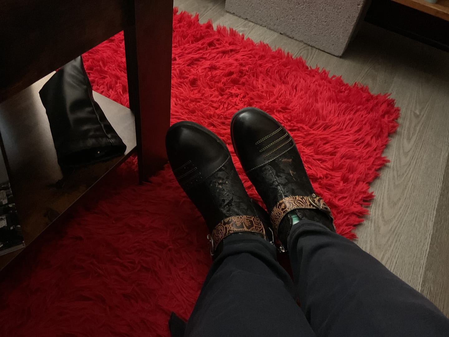 Customer photo review of Handmade Sexy Buckle Ankle Boots