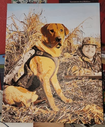 Customer photo review of Custom Pet Paint By Numbers