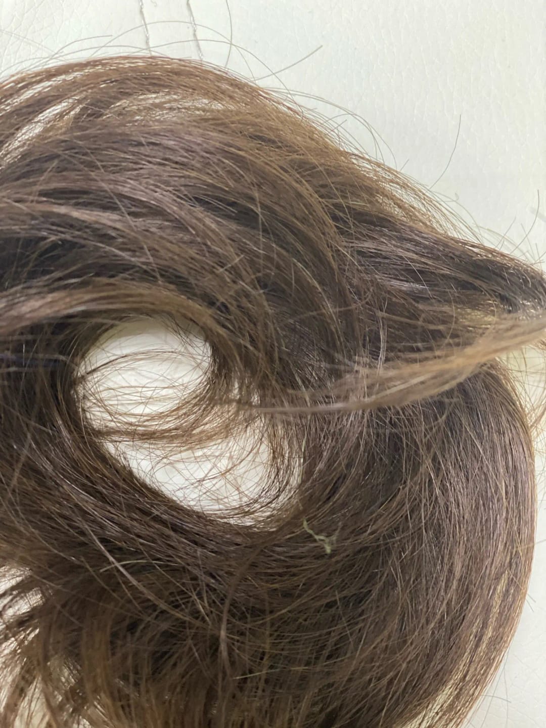 Customer photo review of Chignon Bun Human Hair Extension Natural Straight 7 Colors