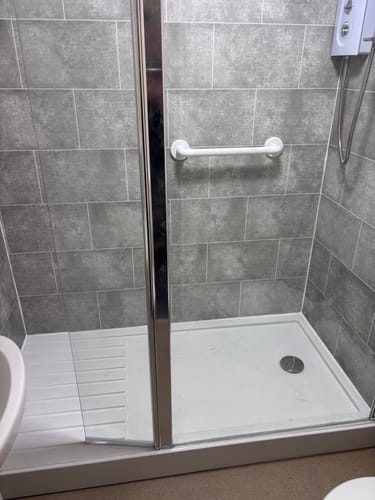 Customer photo review of Anti Slip 1700 x 800 Rectangular Walk-In Shower Tray