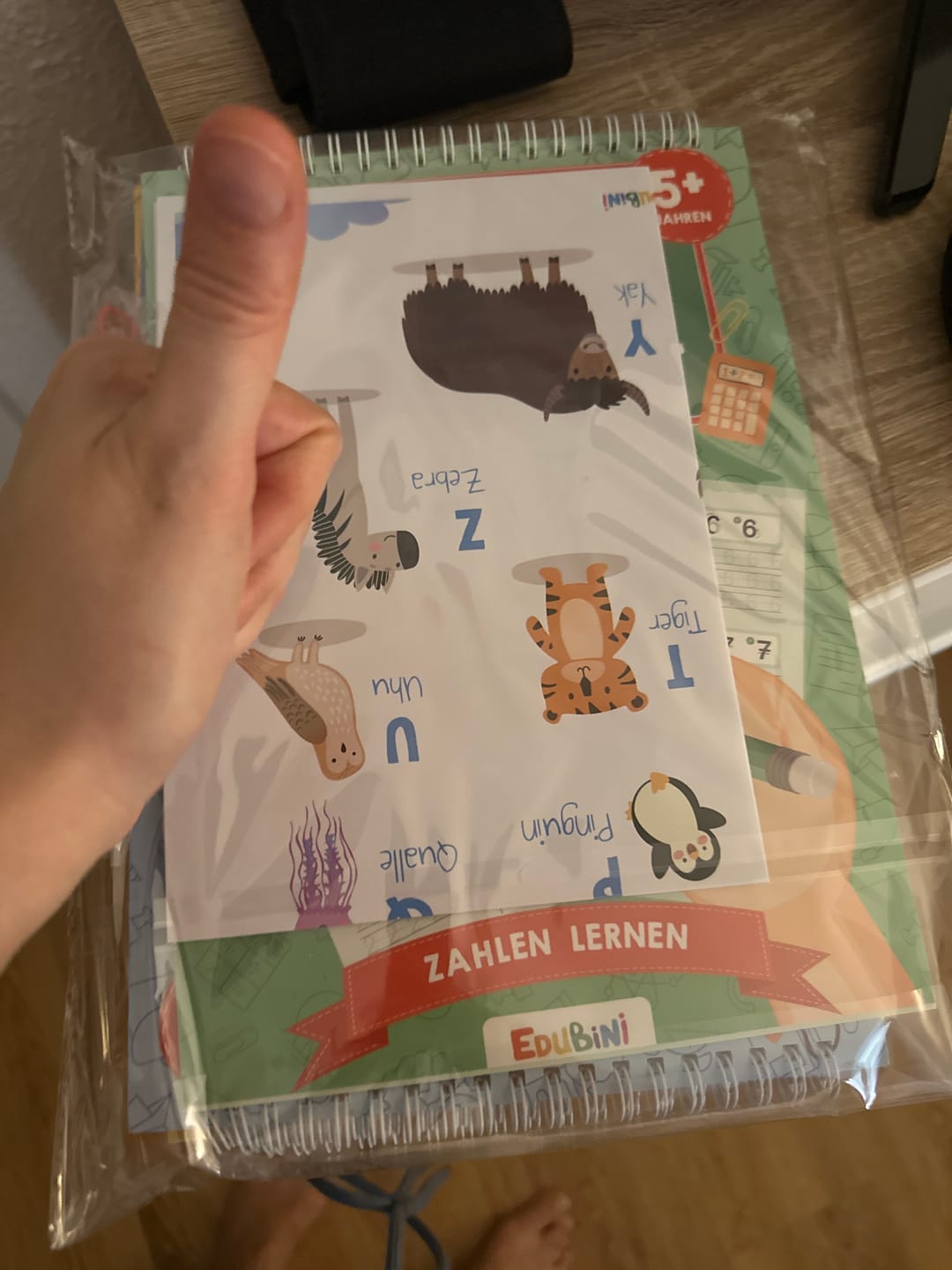 Customer photo review of Edubini Magische Übungshefte® (Geschenk-Starterset)