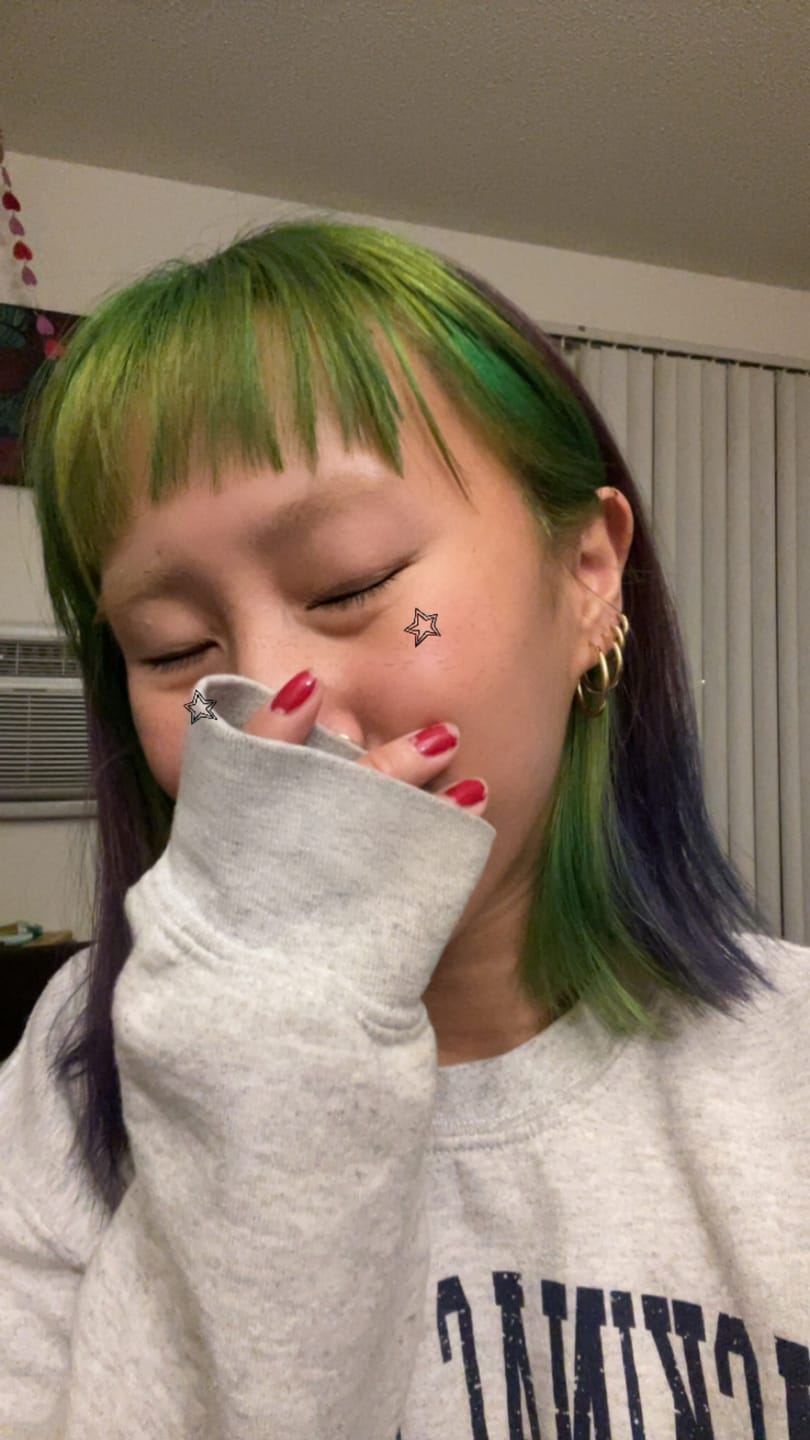 Customer photo review of My Huggies Hoop Earrings