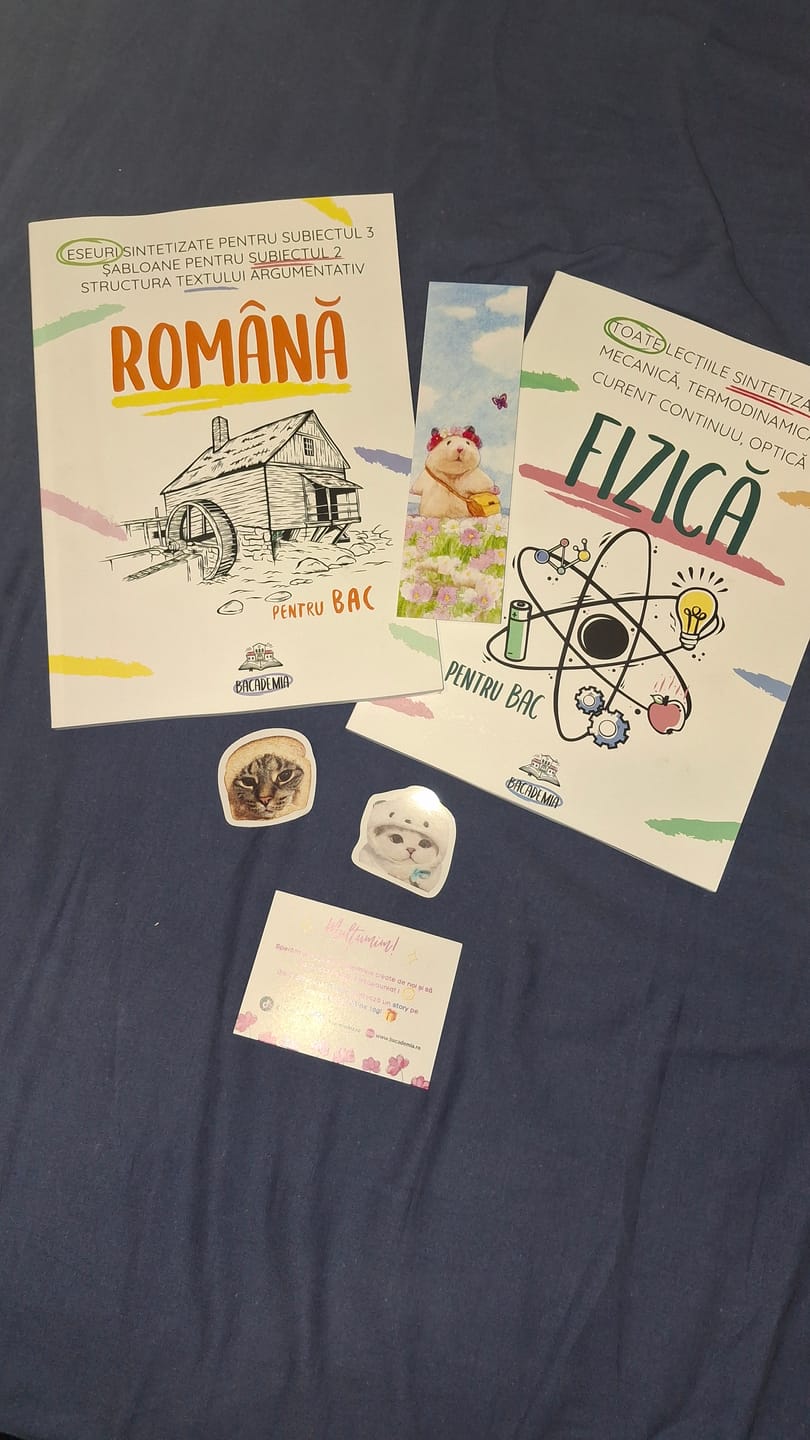 Customer photo review of Pachet Bacalaureat (Română + Fizică)