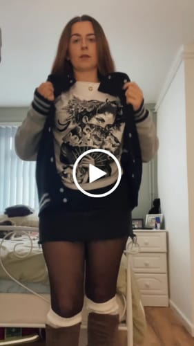 Customer video review of Varsity jacket