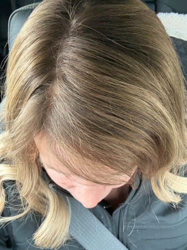 Customer photo review of WHIPPED HONEY // LACE TOPPER // 16 INCHES // 8x8 CAP