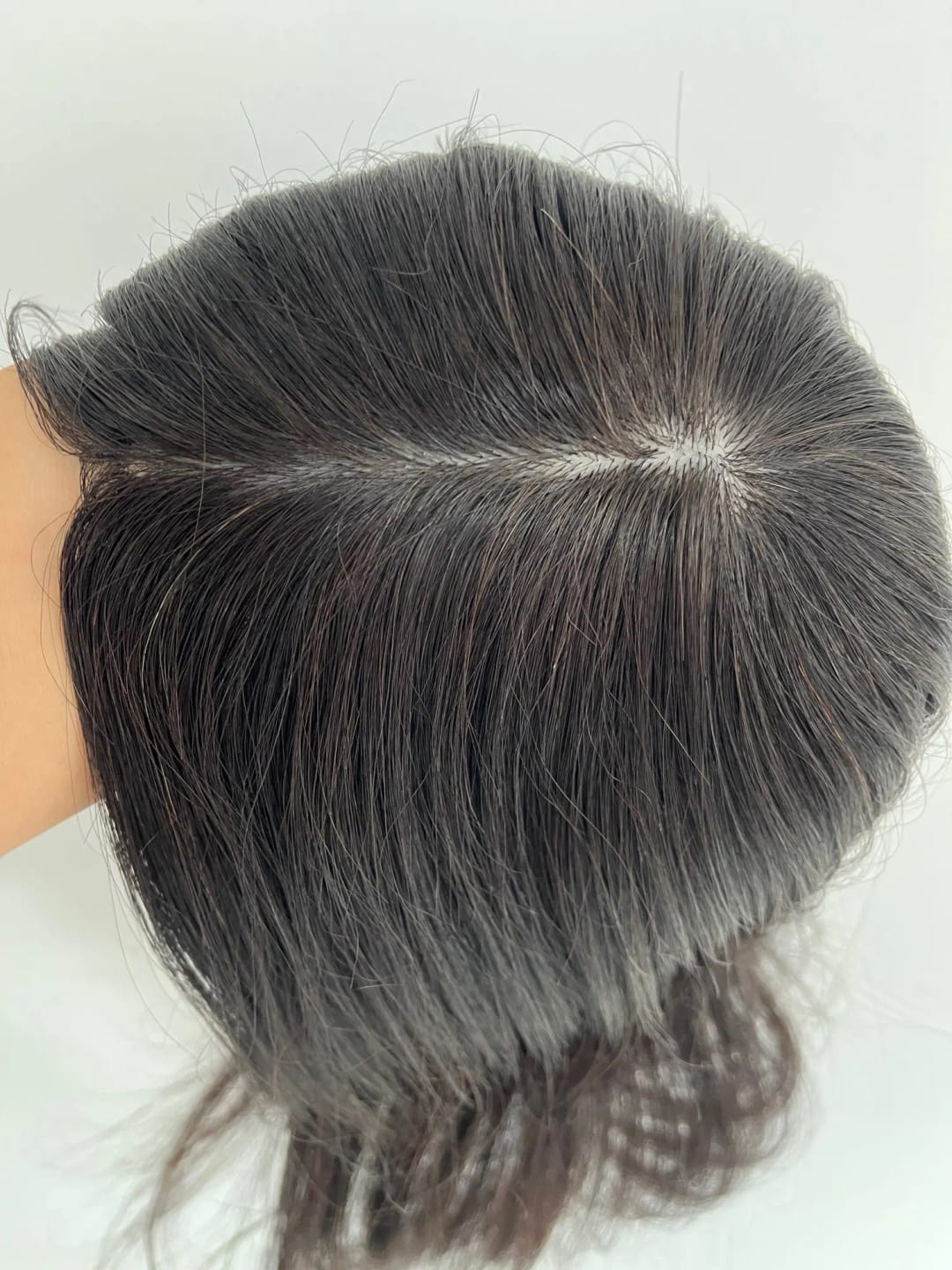 Customer photo review of Human Hair Topper 15*16cm Base All Shades