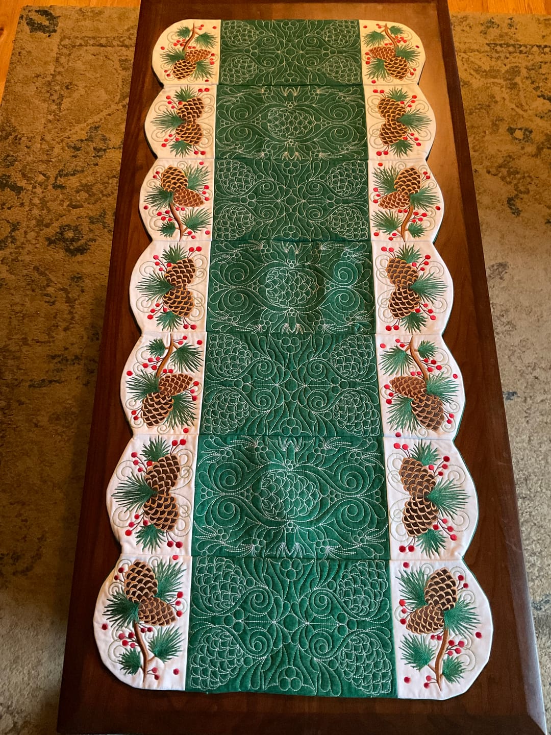 Customer photo review of Floriani Neutral Tones Embroidery Thread (1093yds)