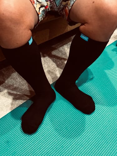 Customer photo review of Performance Eucalyptus Compression Socks