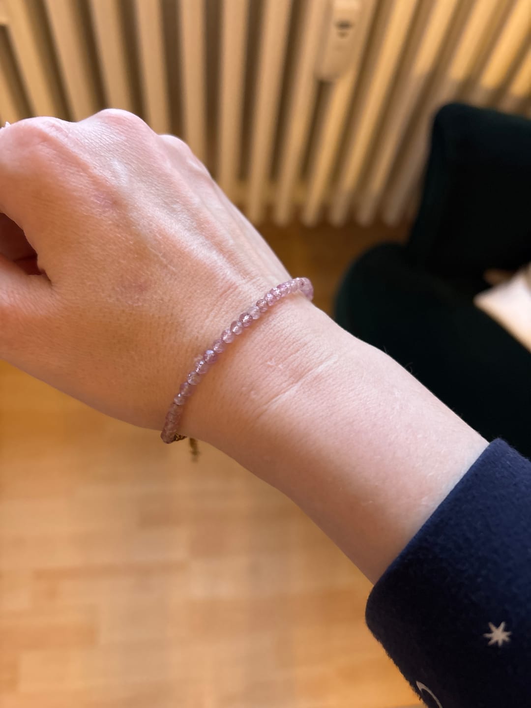Customer photo review of Rosenquarz Armband - Perlen