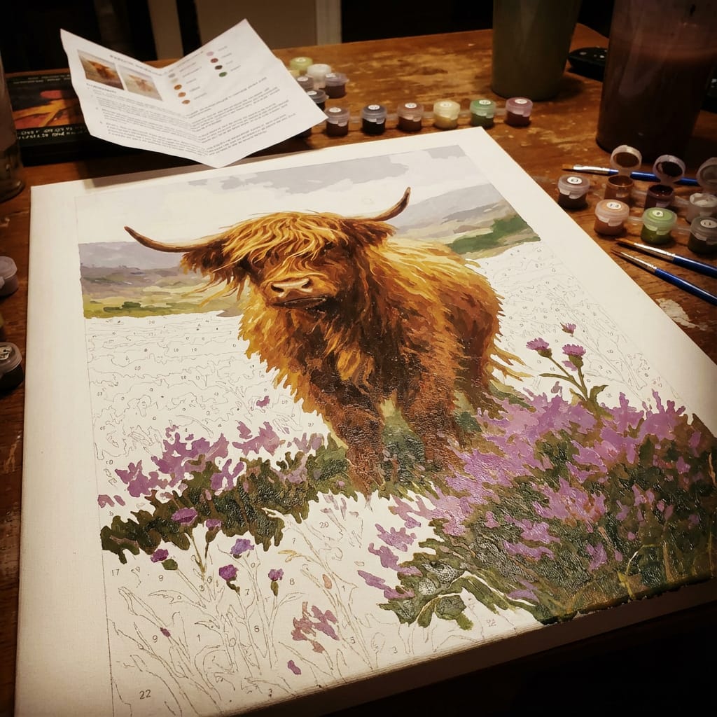 Customer photo review of Highland Cow in Mist
